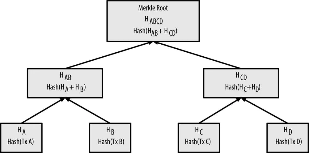 درباره بیت کوین 5 Merkle tree 1