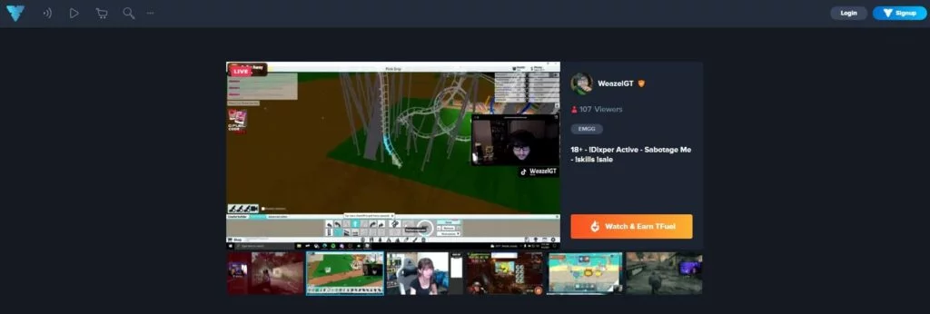 تتا THETA 5 THETA tv Watch LIVE Streams Earn TFuel and support Streamers 1 1024x346 1