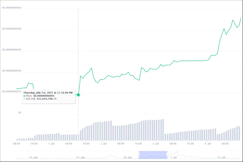 ایلان ماسک کیست؟ 8 baby doge chart 1 1024x683 1