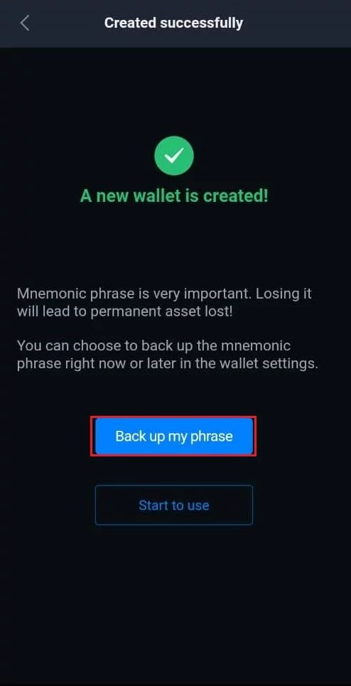 کیف پول سیف پال Safepal 6 backup my phrase