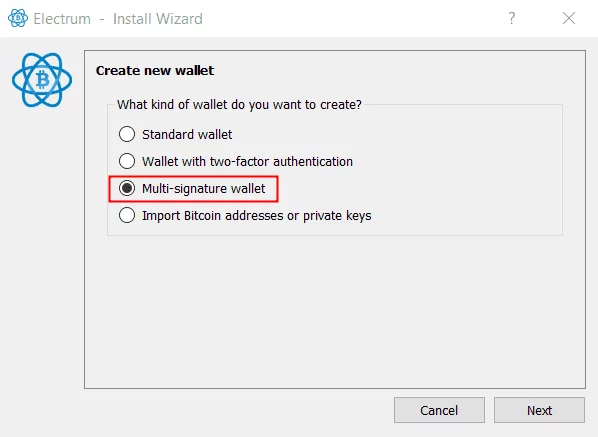 چند امضایی + کیف پول الکتروم Electrum 6 image 2