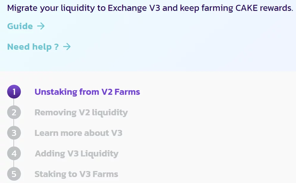migrating liquidity to pancakeswap v3