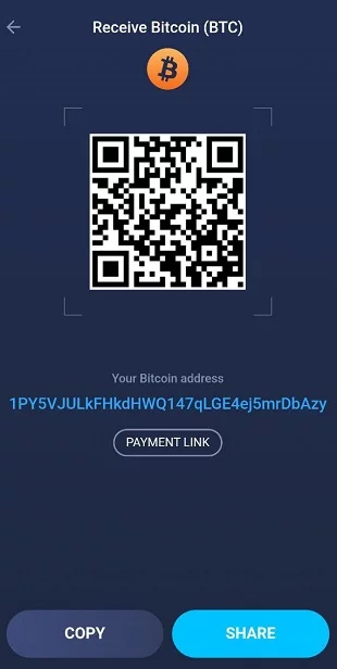 receive bitcoin