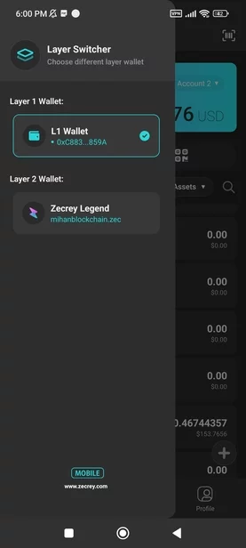 zecrey wallet change